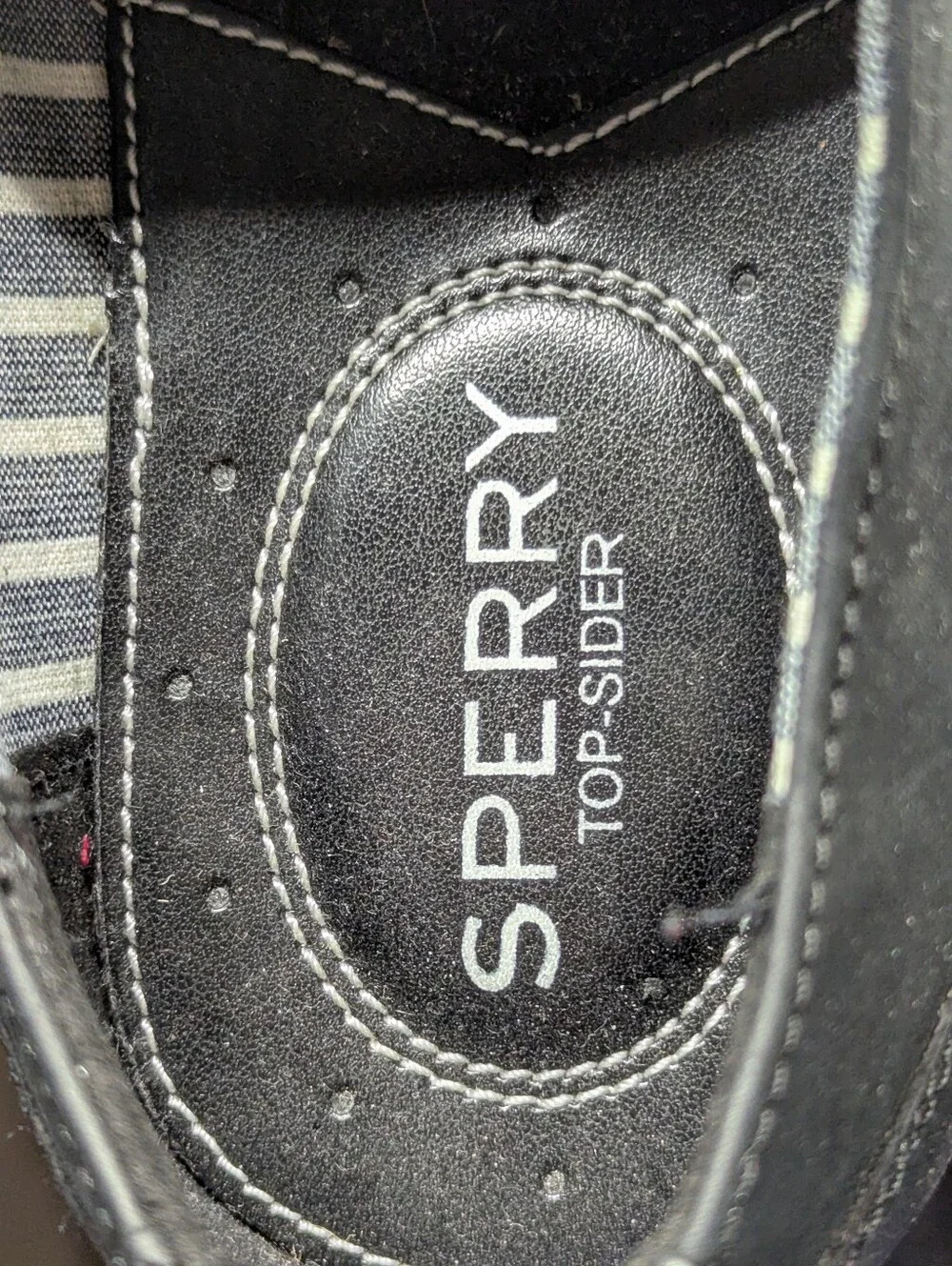 Sperry Top Sider Black Leather Derby Lace-Up Shoes Men 7  Women 11